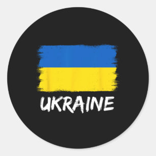 Ukrainian Flag Ukraine 3 Classic Round Sticker