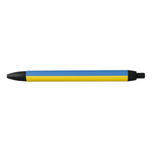 Ukrainian Flag (Ukraine) Black Ink Pen