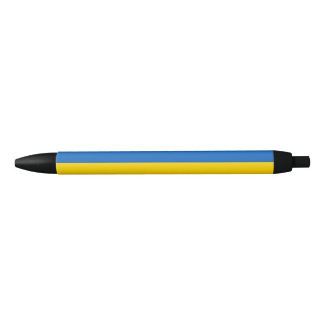 Ukrainian Flag (Ukraine) Black Ink Pen (Front)