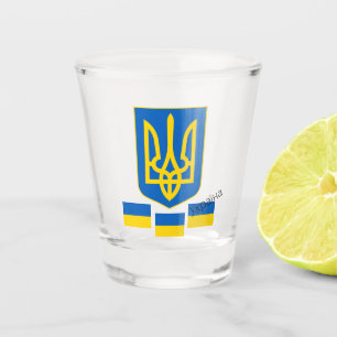 Ukrainian Flag & Ukraine country patriot / sports  Shot Glass