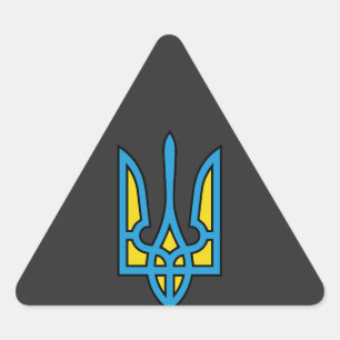 Ukrainian Flag, Ukraine Flag, proud ukrainian free Triangle Sticker