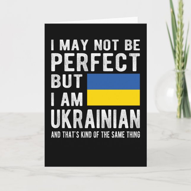 Ukrainian Flag Ukraine Heritage Ukrainian Roots Card (Front)