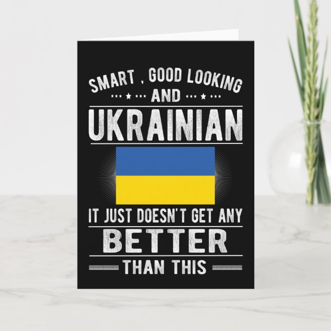 Ukrainian Flag Ukraine Heritage Ukrainian Roots Card (Front)