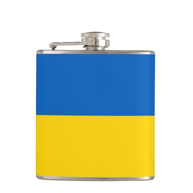 Ukrainian Flag (Ukraine)  Hip Flask (Front)
