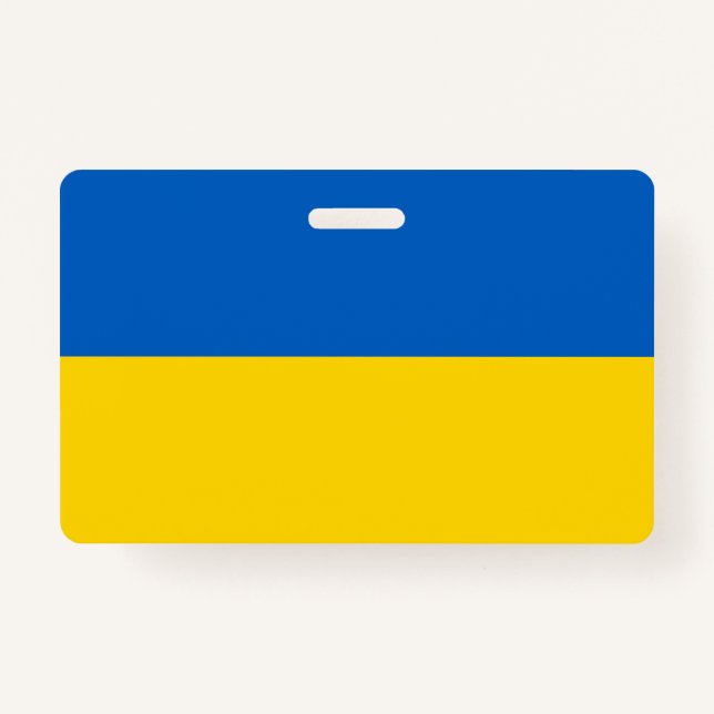 Ukrainian Flag (Ukraine) ID Badge (Front)