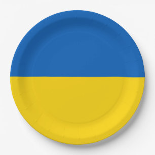 Ukrainian Flag (Ukraine) Paper Plate