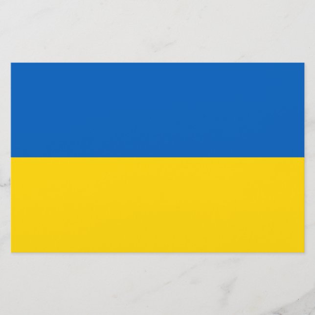 Ukrainian Flag (Ukraine) Stationery (Front)
