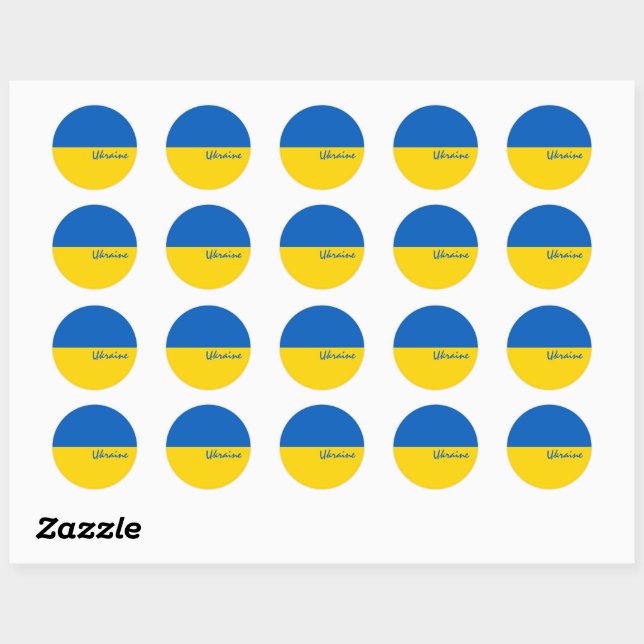 Ukrainian flag & Ukraine Stickers / sports (Sheet)