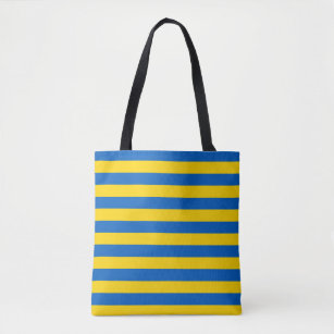 Ukrainian Flag (Ukraine) Striped Blue and Yellow Tote Bag