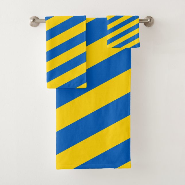 Ukrainian Flag & Ukraine towel, travel /sport fans Bath Towel Set (Insitu)