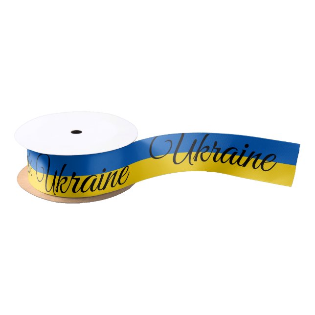 Ukrainian Flag & Ukraine travel, holiday / sports  Satin Ribbon (Spool)