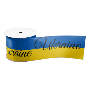 Ukrainian Flag & Ukraine travel, weddings / sports Satin Ribbon