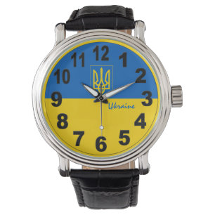 Ukrainian Flag & Ukraine watch / Large Numbers