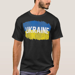 Ukrainian Flag Vintage Distressed Heritage  T-Shirt