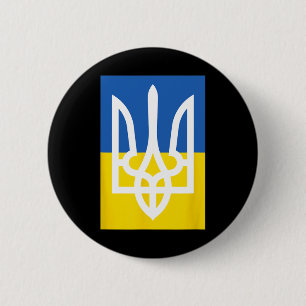 Ukrainian Flag Vintage Heritage 6 Cm Round Badge