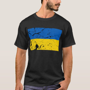 Ukrainian flag with cracks T-Shirt