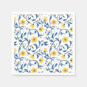 Ukrainian floral folk art motifs. napkin
