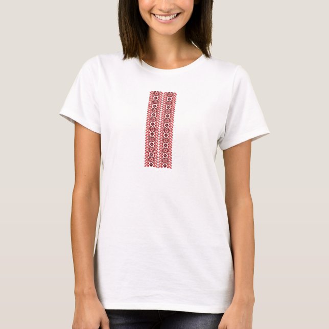 Ukrainian floral folk pattern T-Shirt (Front)