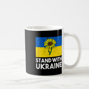 Ukrainian Flower Sunflower Stand With Ukraine Coffee Mug
