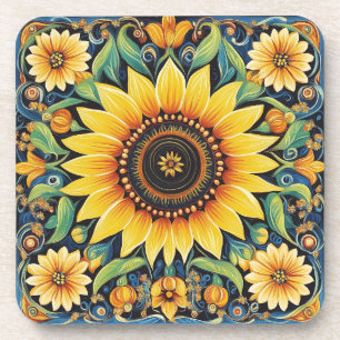 Ukrainian folk art coaster