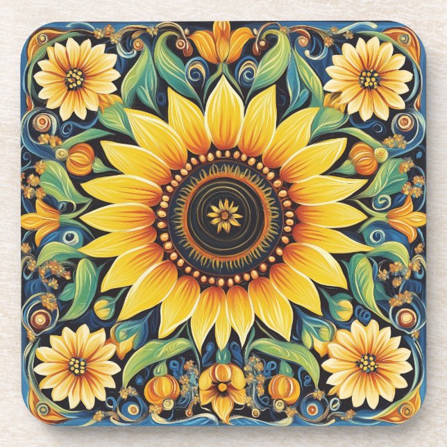 Ukrainian folk art coaster (Front)