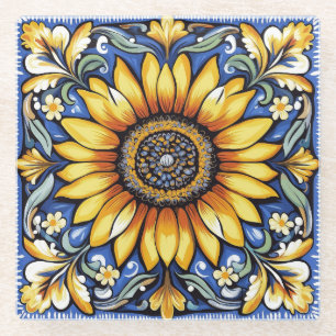 Ukrainian folk art pattern. glass coaster