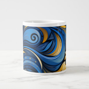 Ukrainian folk art pattern large coffee mug