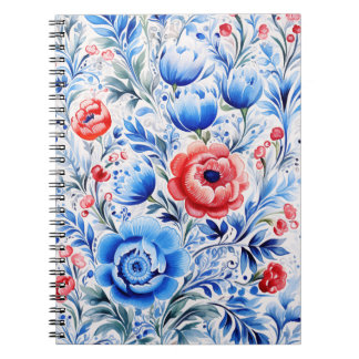 Ukrainian folk art pattern notebook