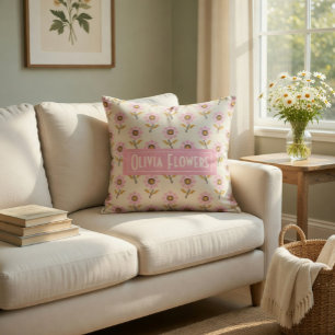 Ukrainian Folk Cross Stitch Embroidery Floral Patt Cushion