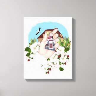 Ukrainian Folk Doll, Motanka. Native home Canvas Print