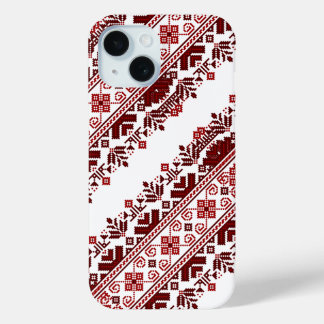 Ukrainian Folk Ethnic Embroidery Border Tradition iPhone 15 Case