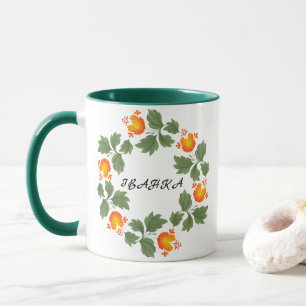 Ukrainian folk floral pattern. Ukraine custom Mug