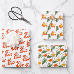 Ukrainian folk floral pattern. Ukraine Wrapping Paper Sheet