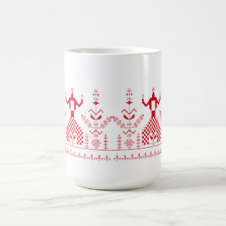 Ukrainian Folk Motif flat Coffee Mug