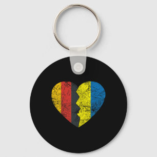 Ukrainian German Flag Heart Germany Ukraine Flag R Key Ring