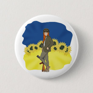 Ukrainian girl 6 cm round badge