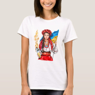 Ukrainian Girl Fighting for Freedom T-Shirt