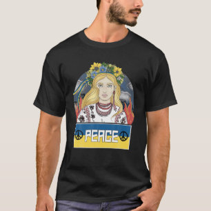 Ukrainian Girl Flag Of Ukraine Peace I-Stand With T-Shirt