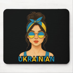 Ukrainian Girl Ukraine Flag Ukrainian Girlfriend W Mouse Mat