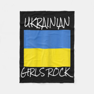 Ukrainian Girls Rock Girlfriend Unbreakable Ukrain Fleece Blanket