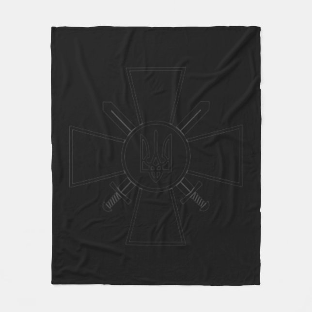Ukrainian Ground Forces Ukraine Army Armed Force Z Fleece Blanket (Front)