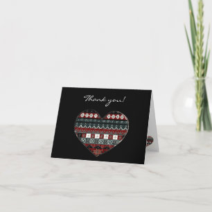 Ukrainian Heart Art Thank You Card
