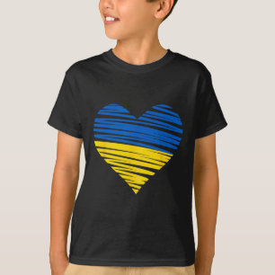 Ukrainian Heart Flag Colors Blue Yellow Ukraine Pe T-Shirt