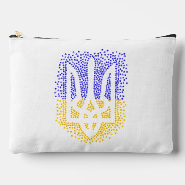Ukrainian heraldry trident tryzub scattering stars accessory pouch (Front)