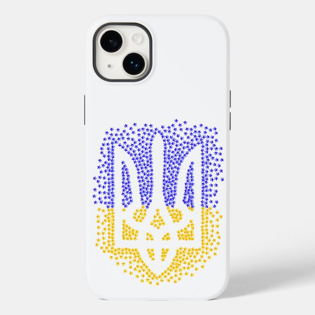 Ukrainian heraldry trident tryzub scattering stars Case-Mate iPhone case (Back)