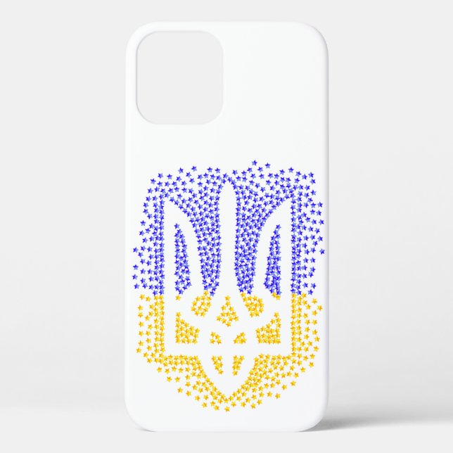 Ukrainian heraldry trident tryzub scattering stars Case-Mate iPhone case (Back)