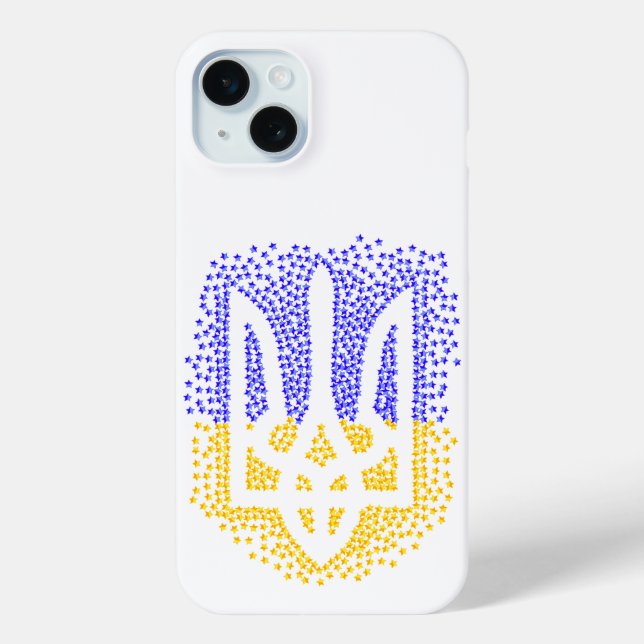 Ukrainian heraldry trident tryzub scattering stars Case-Mate iPhone case (Back)