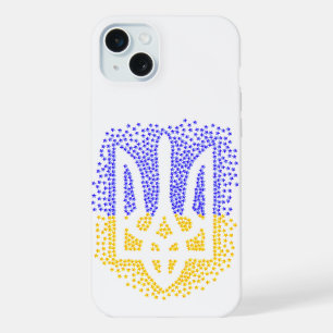 Ukrainian heraldry trident tryzub scattering stars iPhone 15 plus case