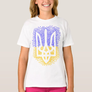 Ukrainian heraldry trident tryzub scattering stars T-Shirt