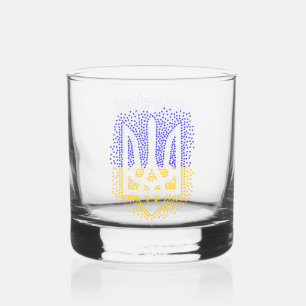 Ukrainian heraldry trident tryzub scattering stars whiskey glass